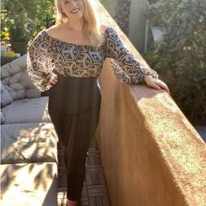 Pinup Girl Clothing Laura Byrnes x Hope Morrison Sylvie Top Moon Tiles